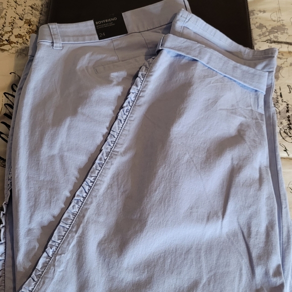 NWT: Lane Bryant Blue Ruffle Boyfriend Pan… - Picture 2 of 9